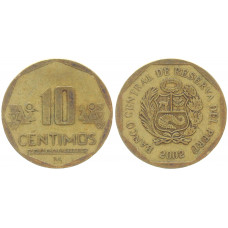 Перу 10 Сентимо 2002 год KM# 305.4