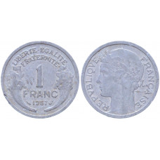 Франция 1 Франк 1957 год KM# 885a.1