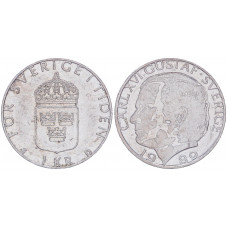 Швеция 1 Крона 1989 год XF KM# 852a Карл XVI Густав