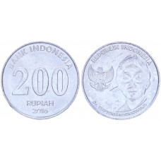 Индонезия 200 Рупий 2016 год XF+ KM# 72