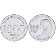 Индонезия 1000 Рупий 2016 год AUNC KM# 74