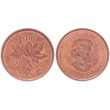 Канада 1 Цент 2006 год KM# 490 Елизавета II Немагнитная