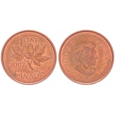 Канада 1 Цент 2007 год KM# 490a Елизавета II Магнитная