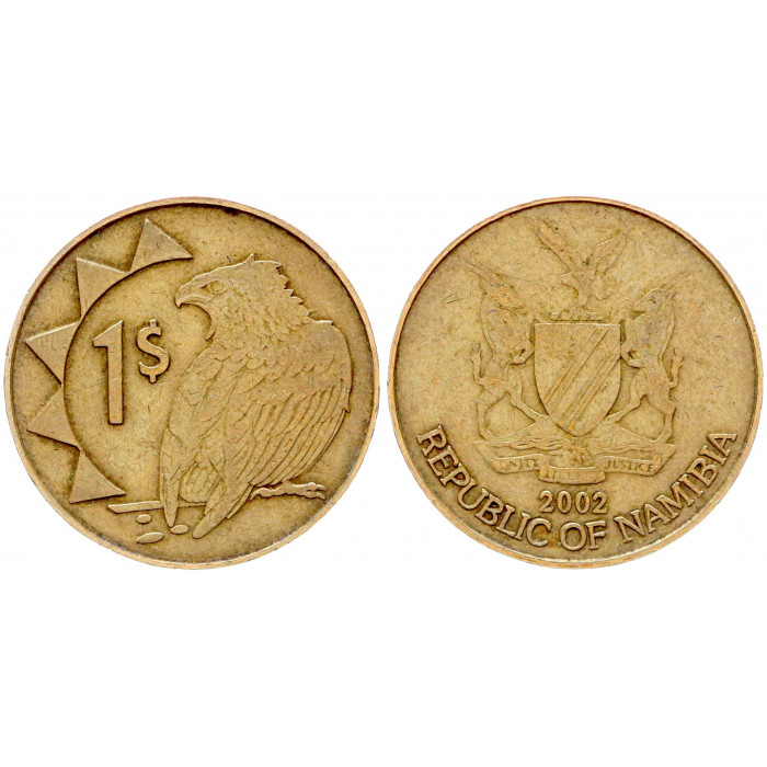 Намибия 1 Доллар 2002 год KM# 4 Орёл-скоморох