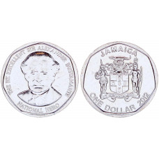 Ямайка 1 Доллар 2012 год AUNC KM# 189 Александр Бустаманте