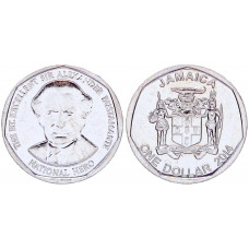 Ямайка 1 Доллар 2014 год AUNC KM# 189 Александр Бустаманте