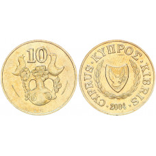Кипр 10 Центов 2004 год XF KM# 56.3 Ваза