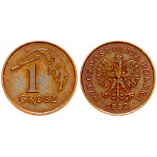 Польша 1 Грош 1992 год XF Y# 276