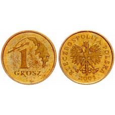 Польша 1 Грош 2001 год XF Y# 276