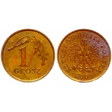 Польша 1 Грош 2005 год XF Y# 276