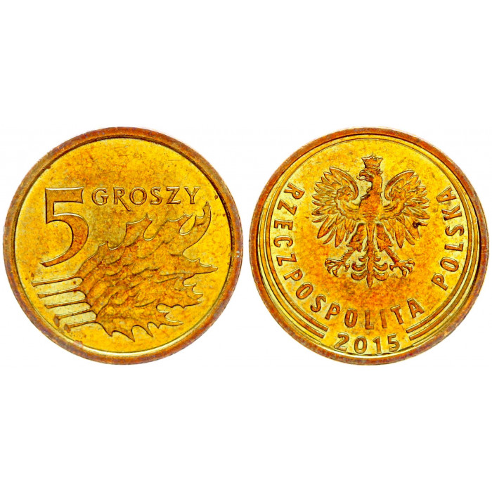 Польша 5 Грошей 2015 год Y# 925