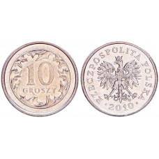 Польша 10 Грошей 2010 год XF Y# 279