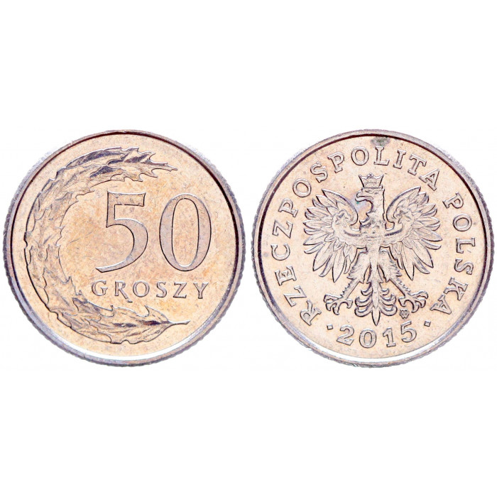 Польша 50 Грошей 2015 год XF Y# 281