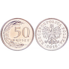 Польша 50 Грошей 2016 год XF Y# 281