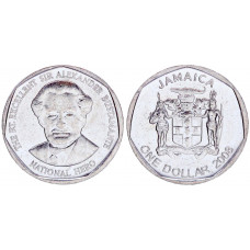 Ямайка 1 Доллар 2008 год XF KM# 189 Александр Бустаманте (BOX677)