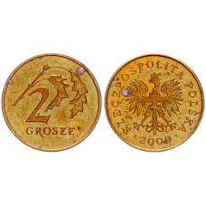 Польша 2 Гроша 2009 год XF Y# 277 (BOX930)