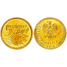 Польша 5 Грошей 2016 год Y# 925 (BOX939)