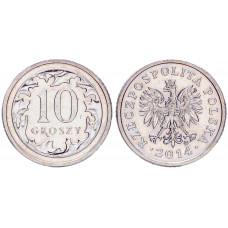 Польша 10 Грошей 2014 год XF Y# 279 (BOX947)