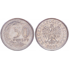 Польша 50 Грошей 2009 год XF Y# 281 (BOX953)