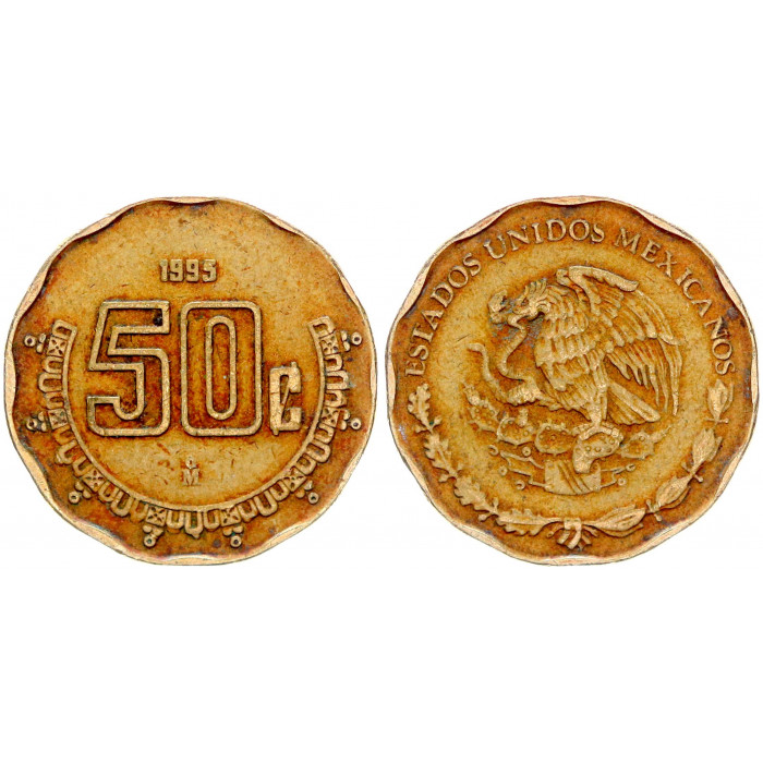 Мексика 50 Сентаво 1995 год KM# 549 Орёл
