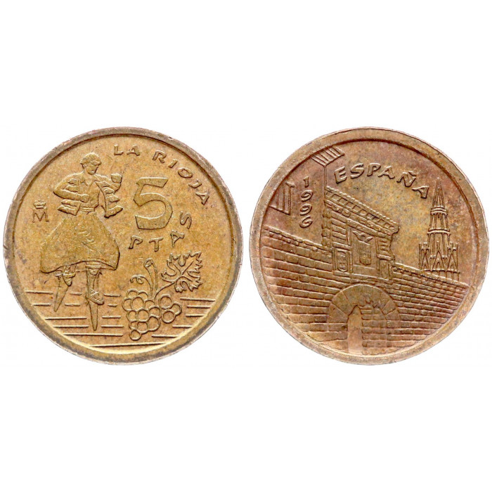 Испания 5 Песет 1996 год KM# 960 Риоха