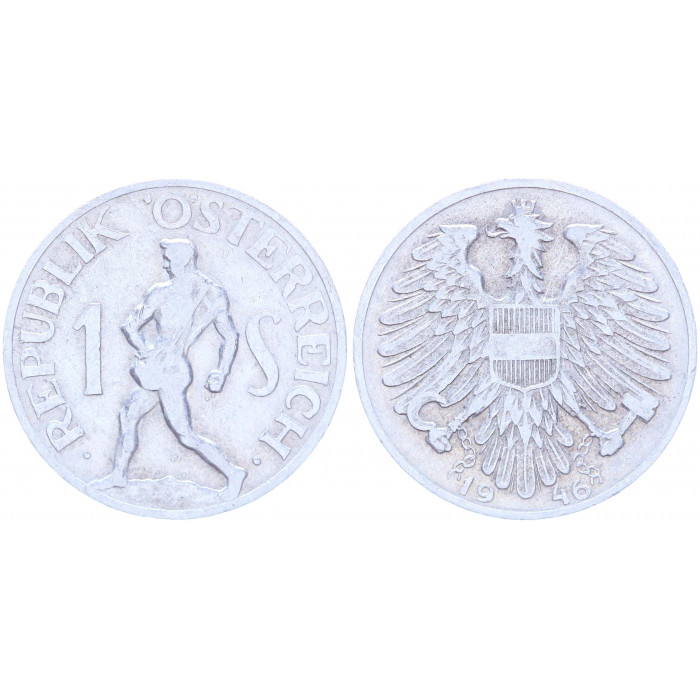 Австрия 1 Шиллинг 1946 год KM# 2871 Сеятель