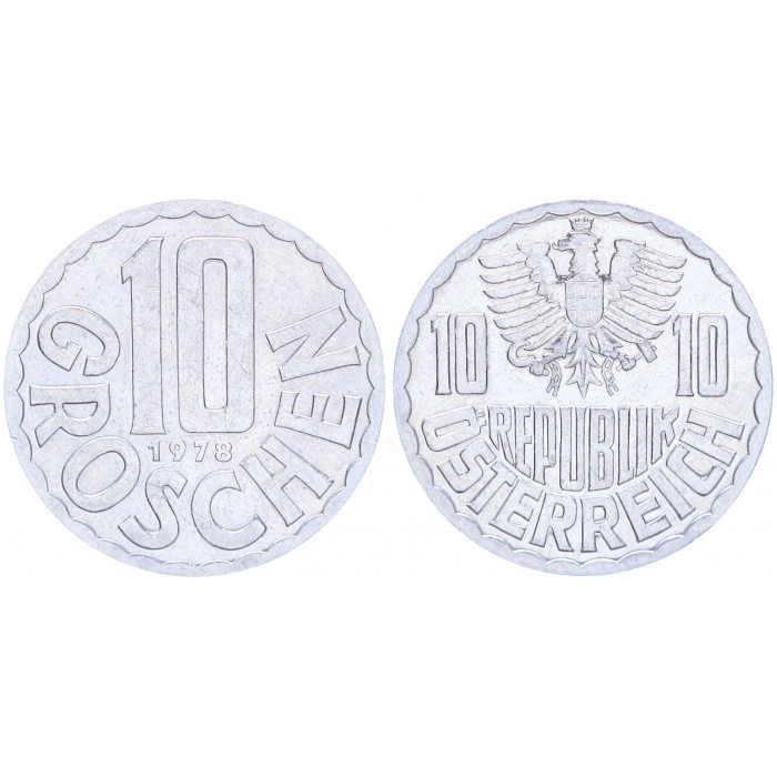 Австрия 10 Грошей 1978 год KM# 2878