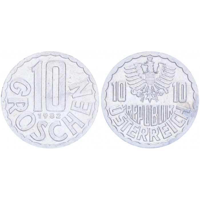 Австрия 10 Грошей 1982 год KM# 2878