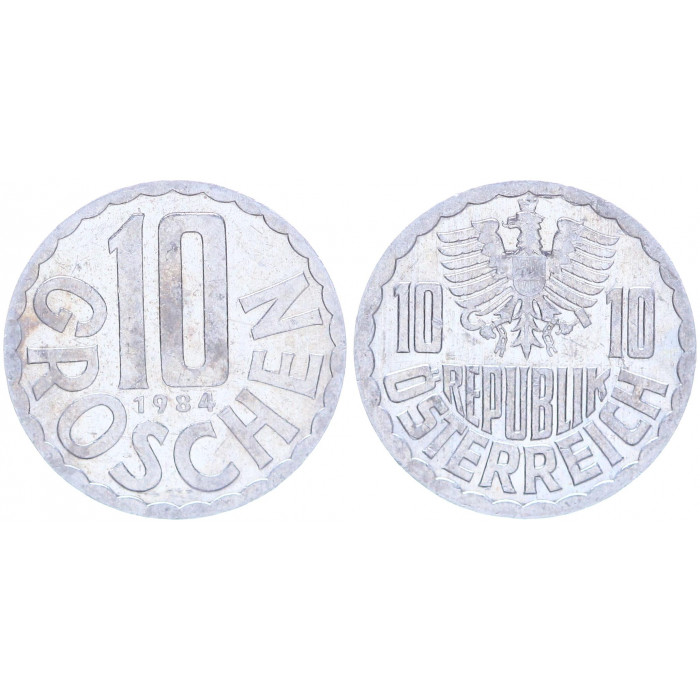 Австрия 10 Грошей 1984 год KM# 2878