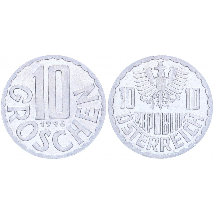 Австрия 10 Грошей 1996 год KM# 2878