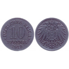 Германия 10 Пфеннигов 1919 год XF KM# 26 Германская империя (BOX647)