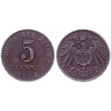 Германия 5 Пфеннигов 1918 A год KM# 19 Берлин Германская империя (BOX2006)
