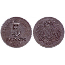Германия 5 Пфеннигов 1918 D год KM# 19 Мюнхен Германская империя (BOX2007)