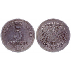Германия 5 Пфеннигов 1919 E год KM# 19 Мюльденхюттен Германская империя (BOX2014)