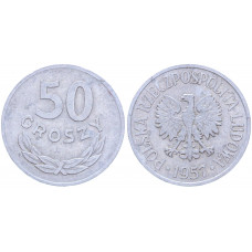 Польша 50 Грошей 1957 год Y# 48.1 (BOX2152)