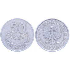 Польша 50 Грошей 1965 год Y# 48.1 (BOX2153)