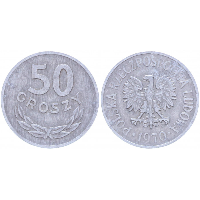 Польша 50 Грошей 1970 год Y# 48.1 (BOX2154)