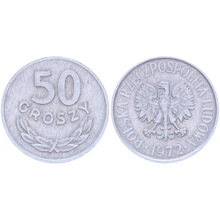 Польша 50 Грошей 1972 год Y# 48.1 (BOX2155)