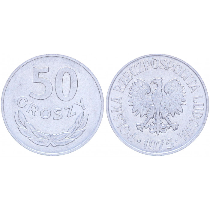 Польша 50 Грошей 1975 год Y# 48.1 (BOX2158)