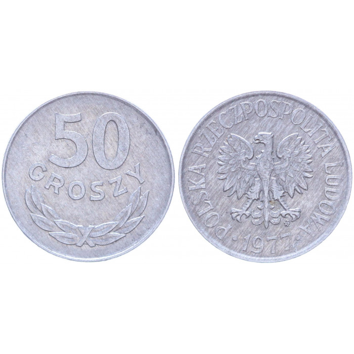 Польша 50 Грошей 1977 год Y# 48.1 (BOX2160)