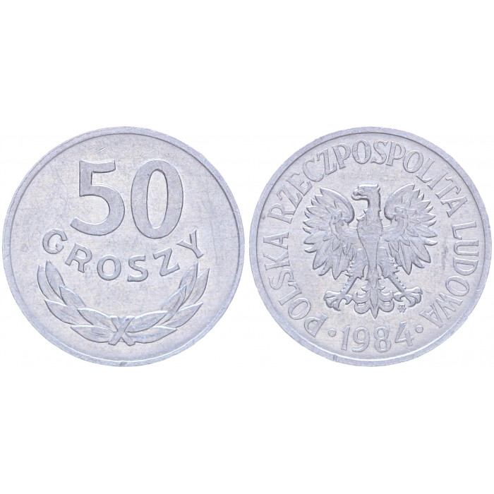 Польша 50 Грошей 1984 год Y# 48.1 (BOX2163)