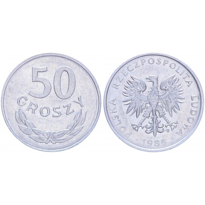 Польша 50 Грошей 1986 год Y# 48.2 (BOX2165)