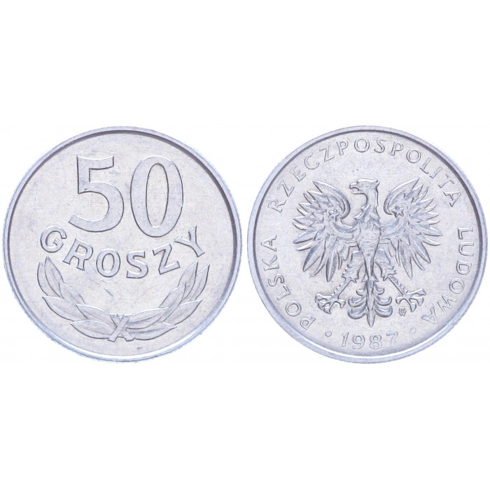 Польша 50 Грошей 1987 год Y# 48.2 (BOX2166)