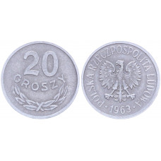 Польша 20 Грошей 1963 год Y# a47 (BOX2170)