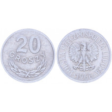 Польша 20 Грошей 1966 год Y# a47 (BOX2172)