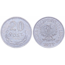 Польша 20 Грошей 1971 год Y# a47 (BOX2177)