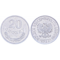 Польша 20 Грошей 1977 год Y# a47 (BOX2182)