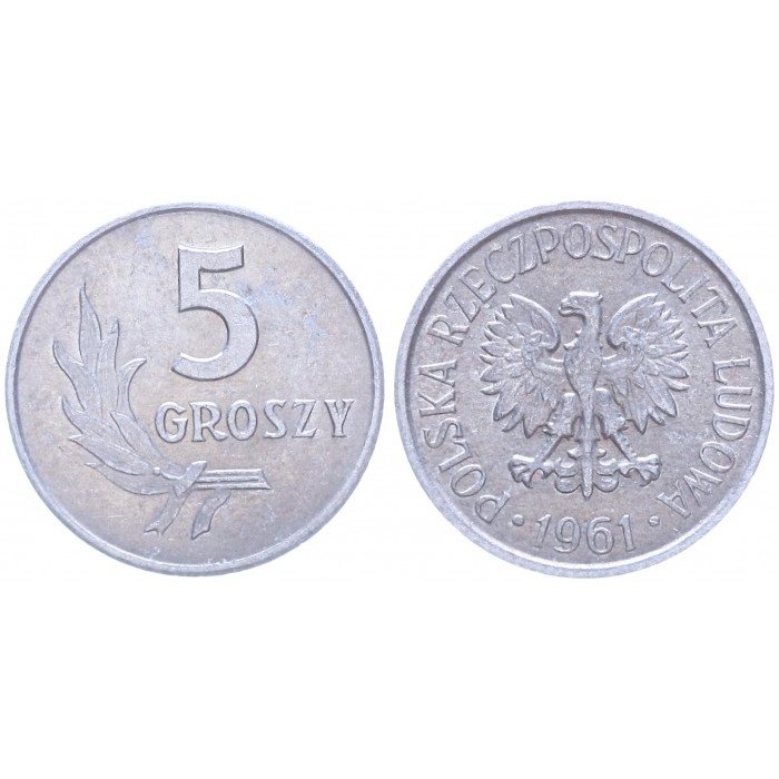 Польша 5 Грошей 1961 год Y# a46 (BOX2214)