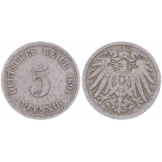 Германия 5 Пфеннигов 1894 D год KM# 11 Мюнхен Германская империя (BOX2354)