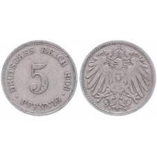 Германия 5 Пфеннигов 1903 D год KM# 11 Мюнхен Германская империя (BOX2378)